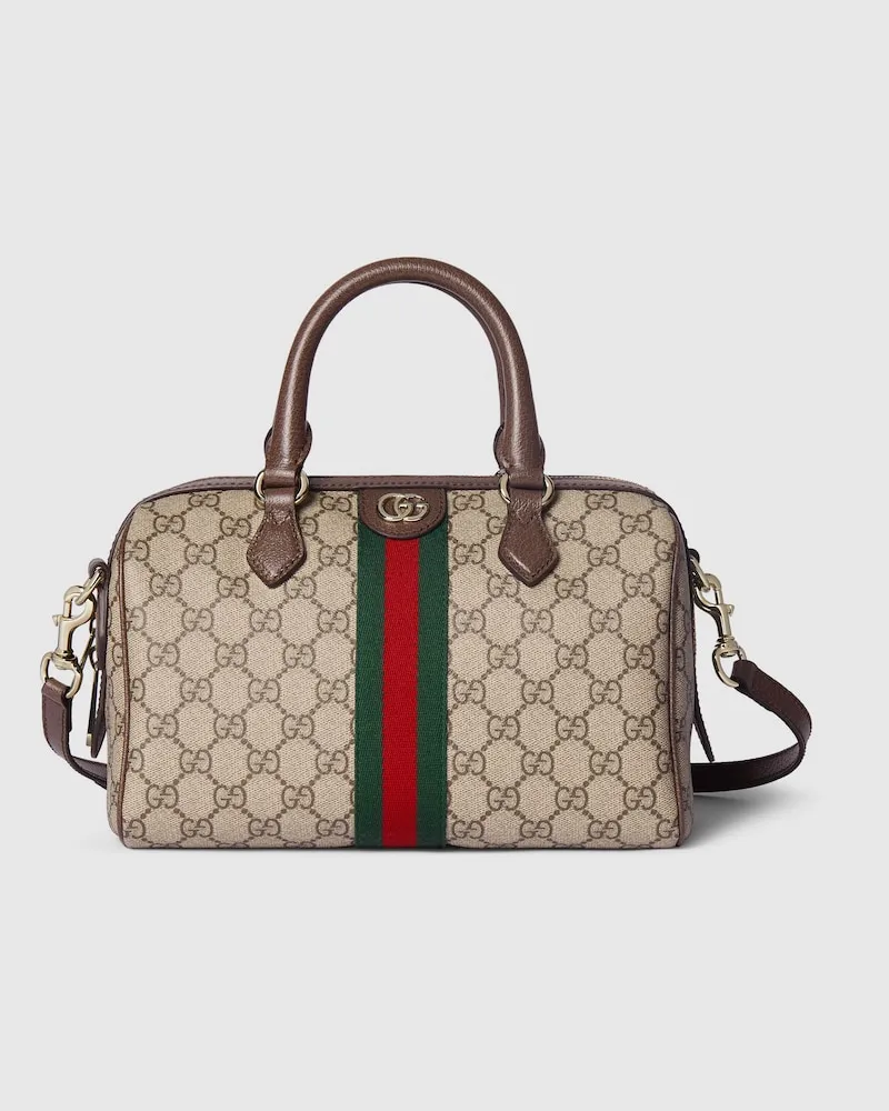 Gucci Mittelgroße Ophidia Boston Bag Beige