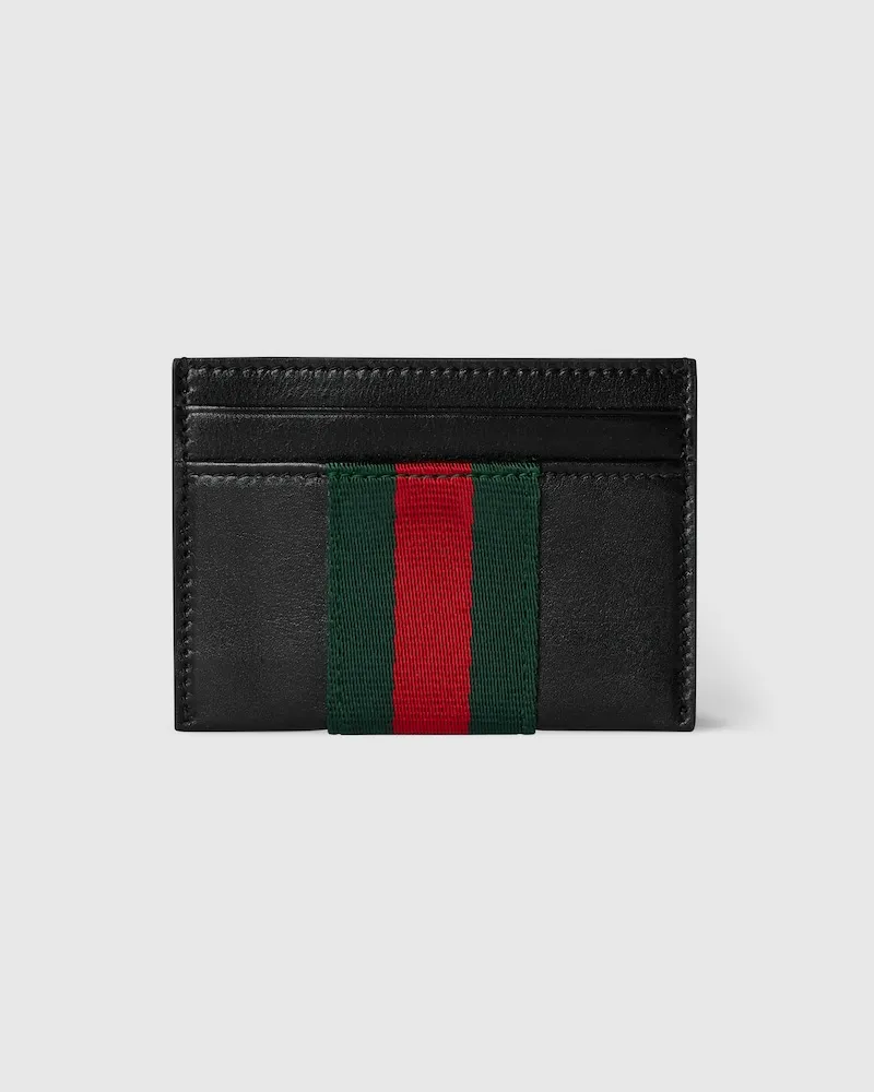 Gucci Web Trademark Portemonnaie Schwarz