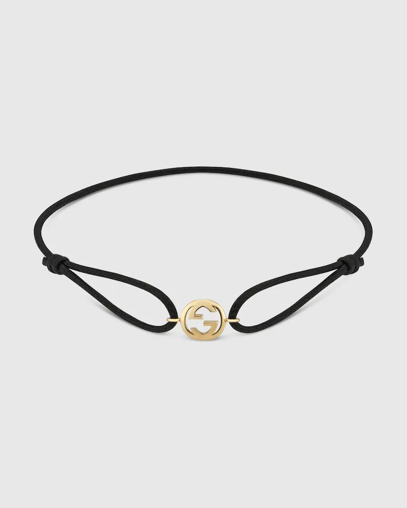 Gucci Interlocking Armband mit Anhänger 18 Karat Gelbgold