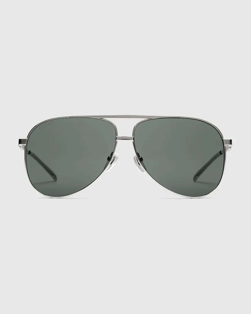 Gucci Sonnenbrille Mit Rahmen Im Pilotenstil Silver