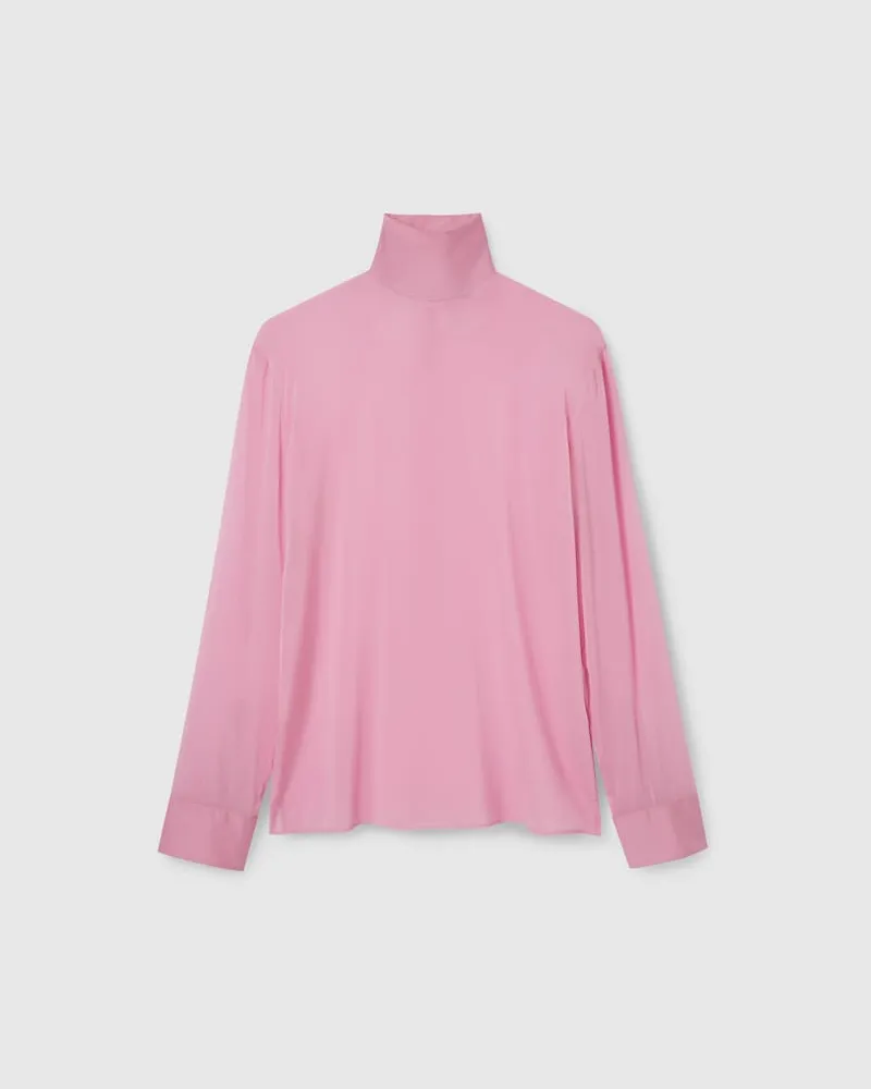 Gucci Hemd aus Seide Und Stretch-Chiffon, Größe Pink