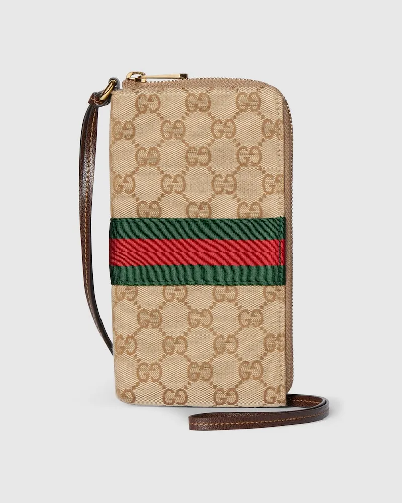 Gucci GG Hülle für IPhone mit Riemen Beige