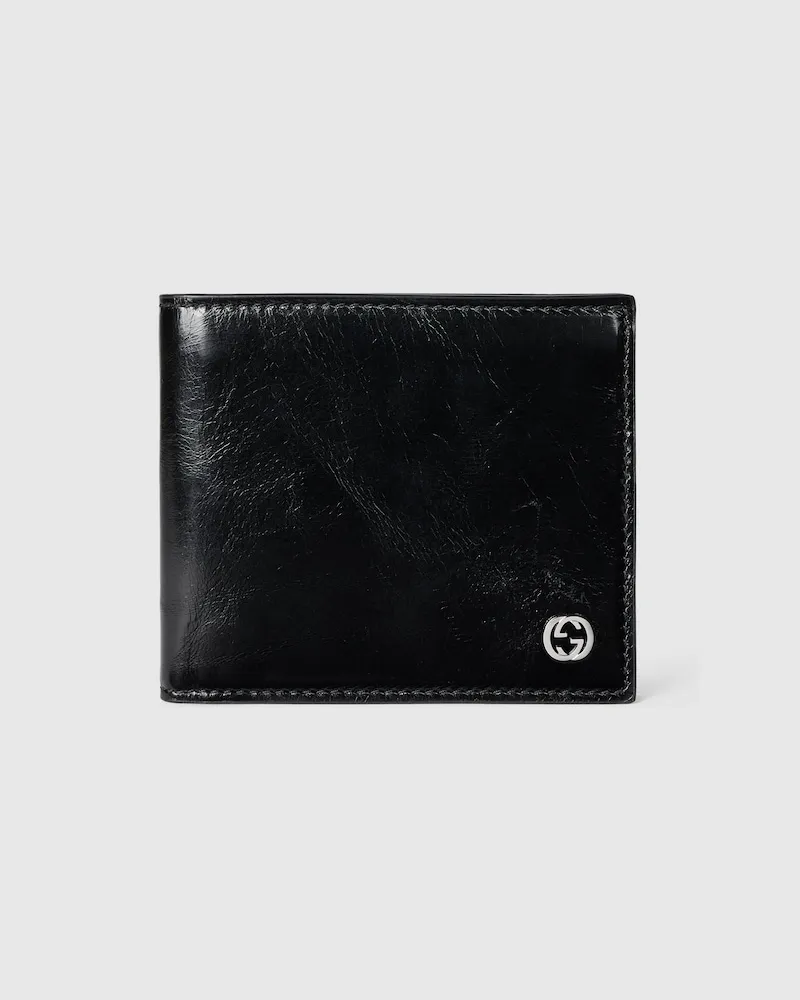 Gucci Faltbrieftasche mit GG Schwarz