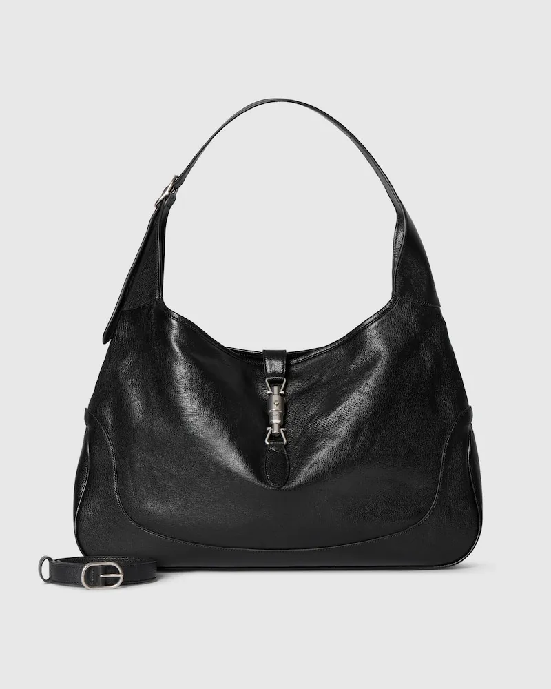 Gucci Große Jackie 1961 Umhängetasche Schwarz