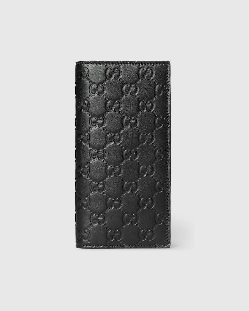 Gucci Längliche GG Emblem Brieftasche Schwarz