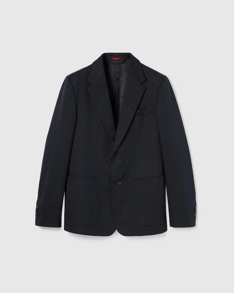 Gucci Jackett aus GG Baumwollgabardine-Jacquard, Größe Blau