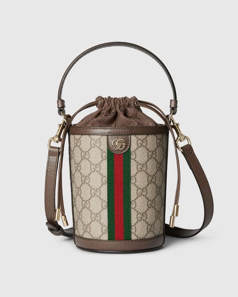 Gucci Ophidia Mini Bucket Bag Beige