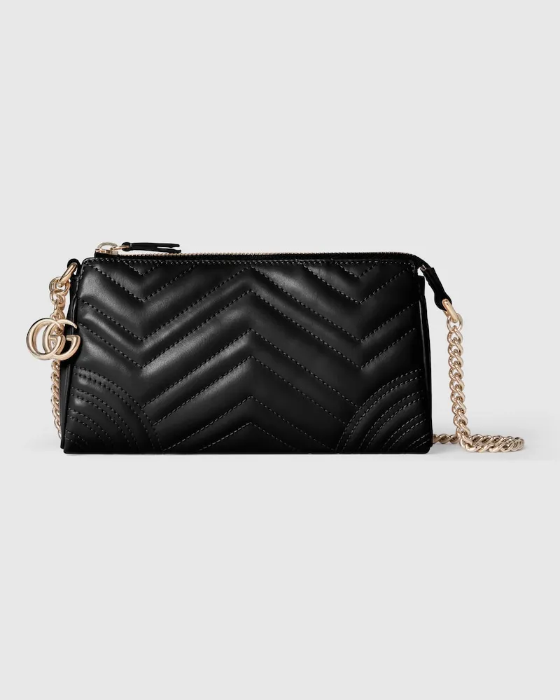 Gucci Kleine GG Marmont Schultertasche Schwarz