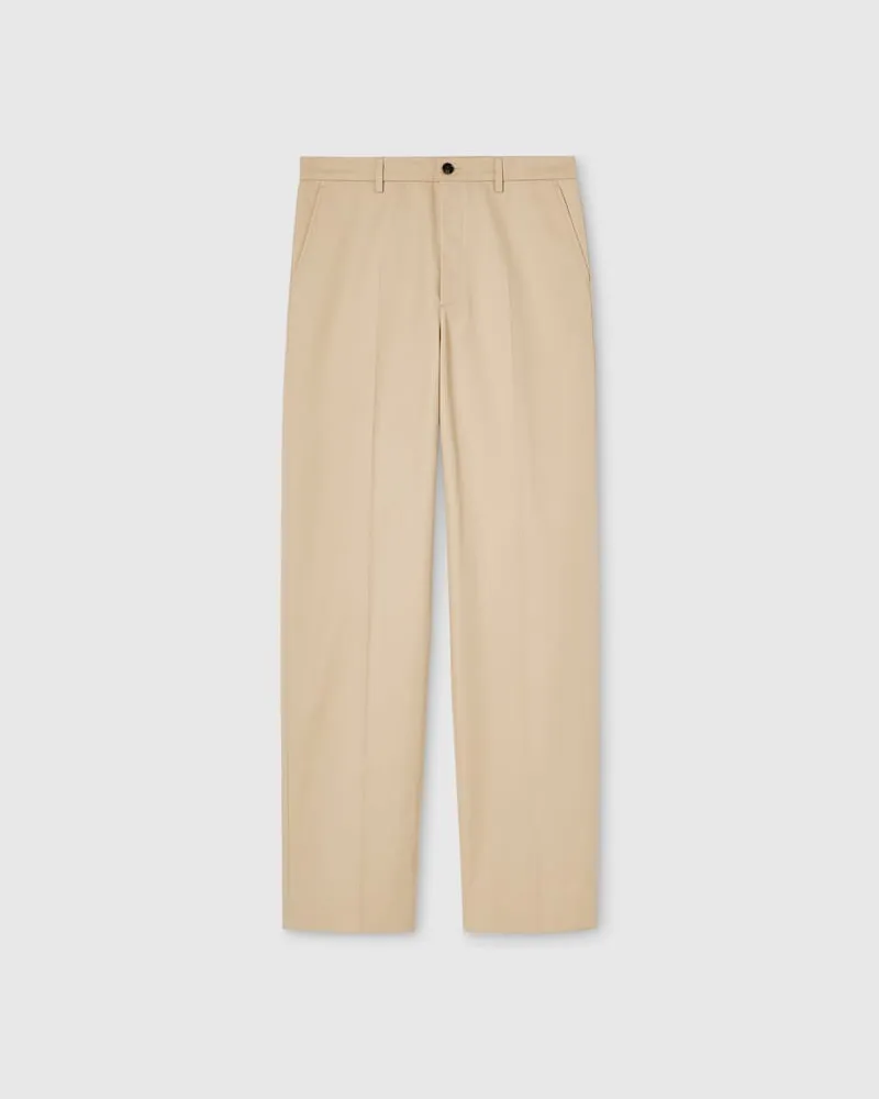 Gucci Hose aus Baumwolltwill Mit Stickerei, Größe Beige