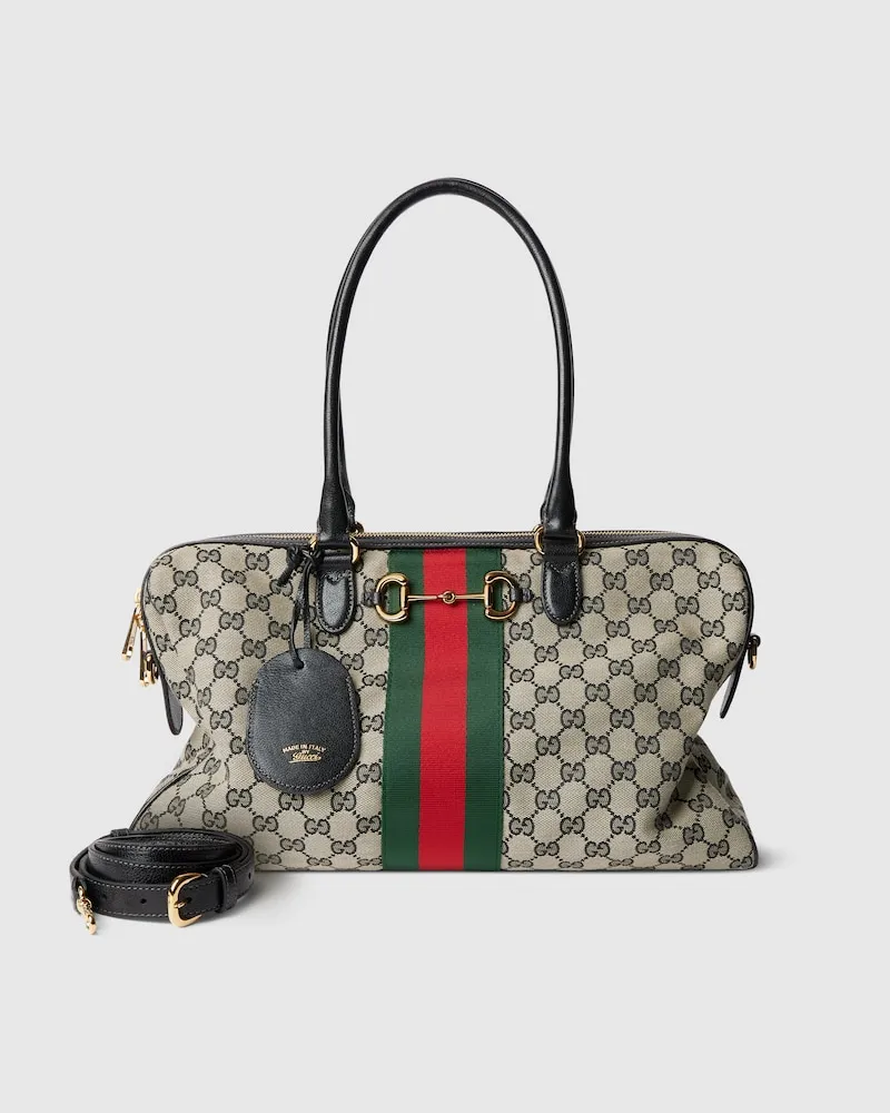Gucci Große Borsetto Boston Bag Beige