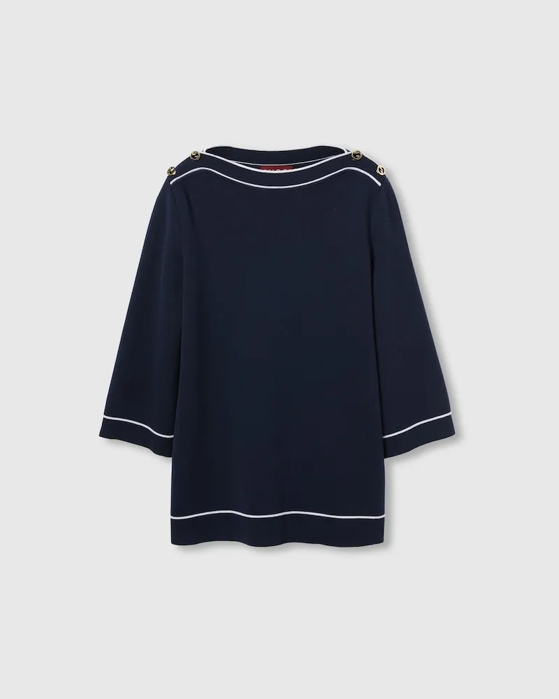 Gucci Oberteil aus Feiner Wolle, Größe Blau