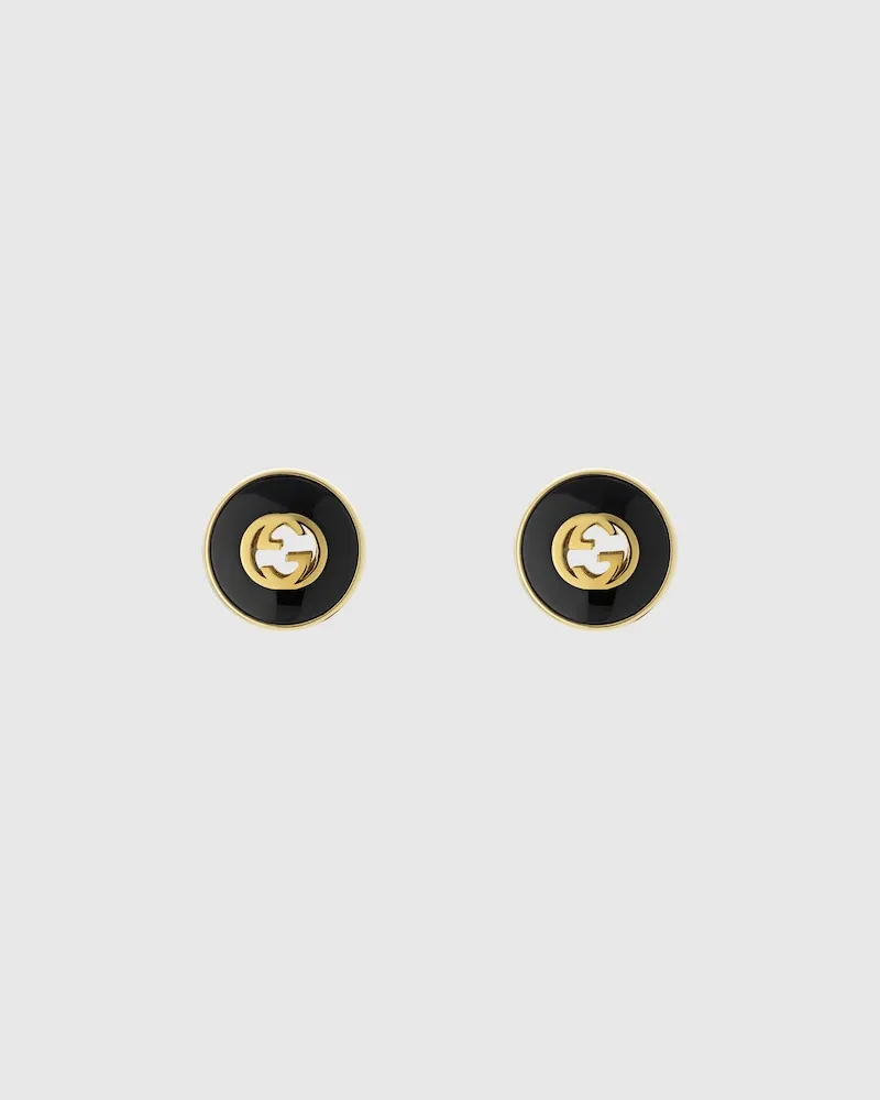 Gucci Clous D'oreilles 18 carats Interlocking Or