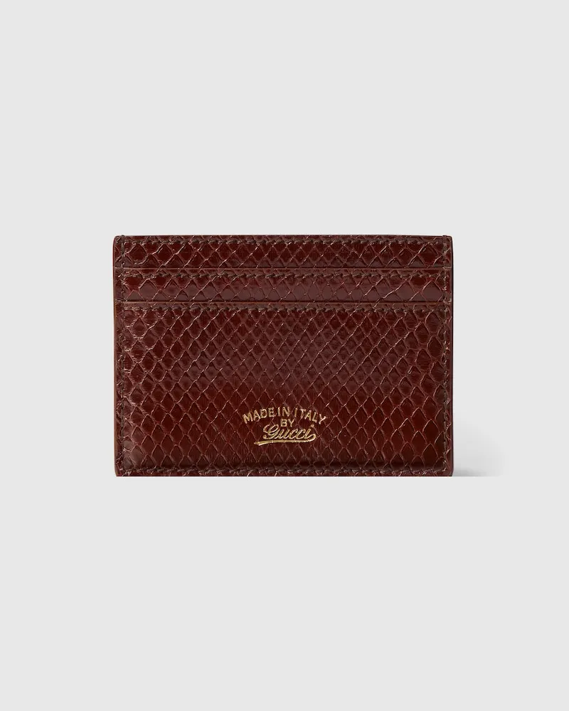 Gucci Lira Card Case Braun