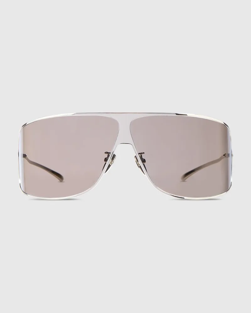 Gucci Sonnenbrille In Maskenform Silver
