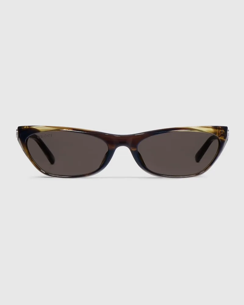 Gucci Sonnenbrille mit Geometrischem Rahmen Beige