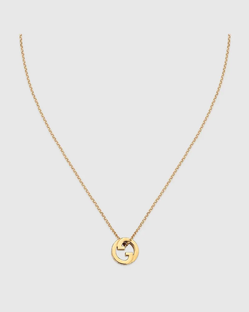 Gucci Blondie Halskette mit Anhänger Und Kristallen Goldfarbenes