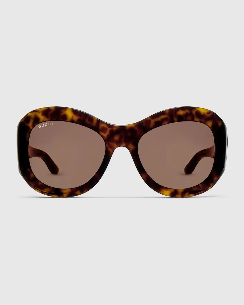 Gucci Sonnenbrille mit Rundem Rahmen Braun