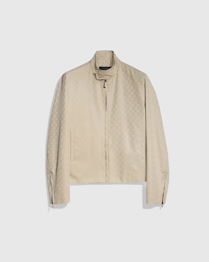 Gucci Jackett aus GG Baumwollcanvas, Größe Beige