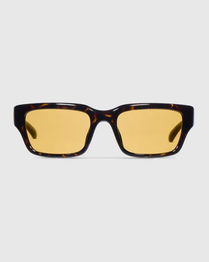 Gucci Sonnenbrille mit Rechteckigem Rahmen Braun