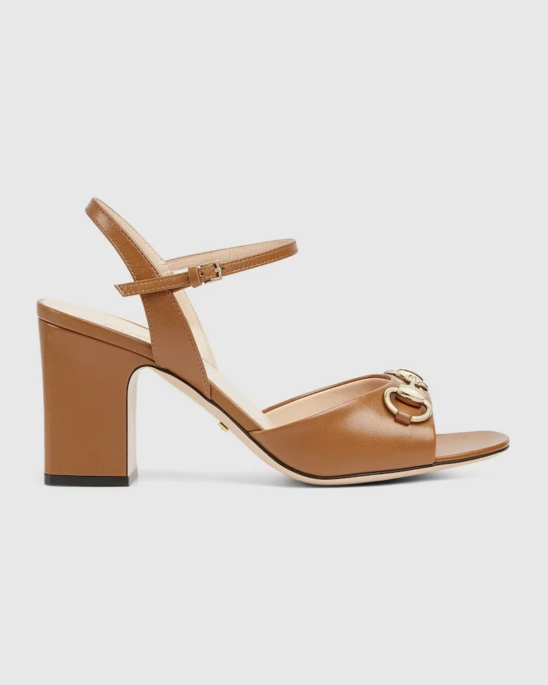 Gucci Damensandale Mit Horsebit, Größe Braun