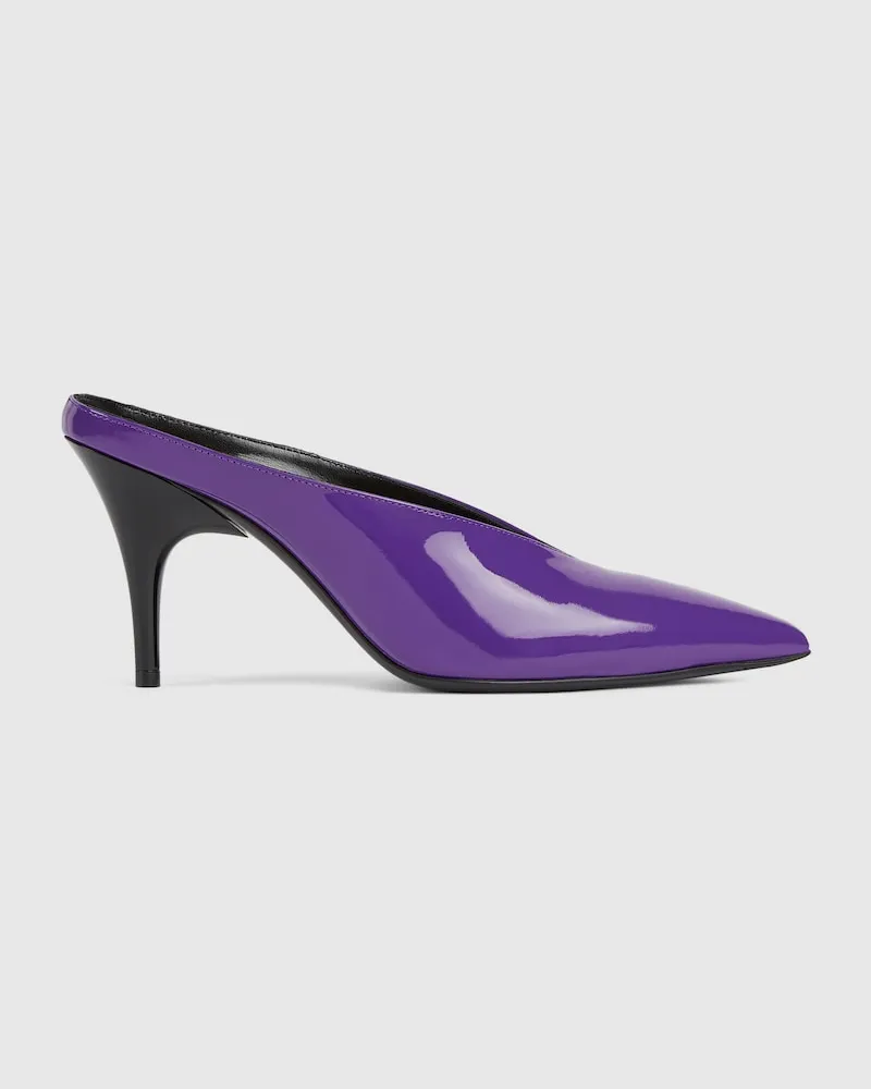 Gucci Damen-Mules Mit Absatz, Größe Violett