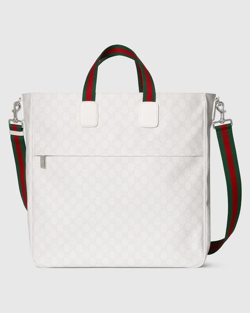 Gucci Sac À Bandoulière Grand Format Blanc