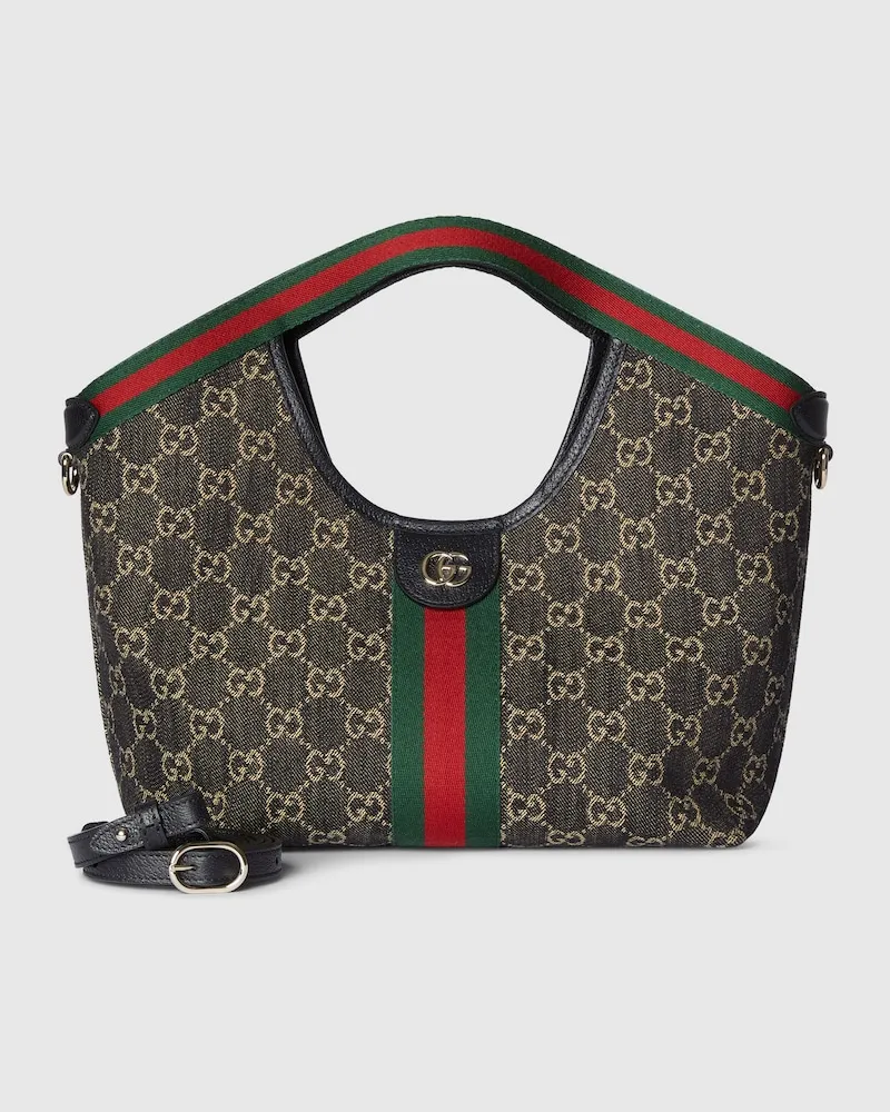 Gucci Kleiner Giglio Shopper Schwarz