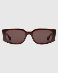 Gucci Sonnenbrille Mit Rechteckigem Rahmen Braun