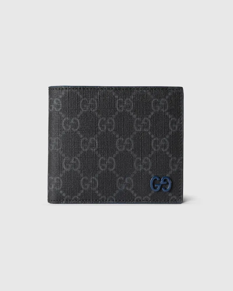 Gucci GG Portemonnaie Mit Blauer Innenseite Schwarz