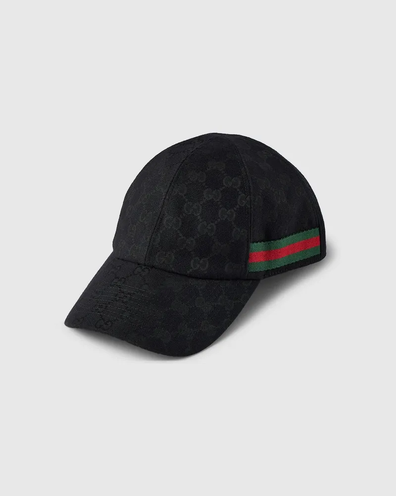 Gucci GG Baseballkappe mit Web, Größe Schwarz