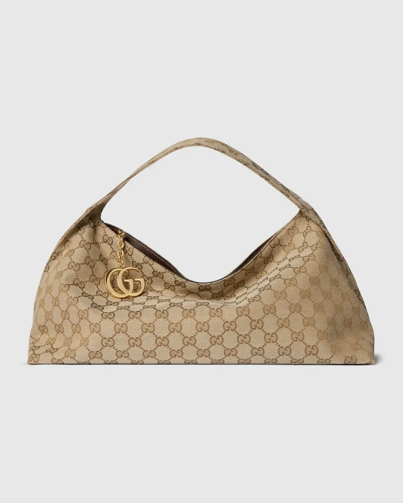 Gucci Große Infinity Schultertasche Beige