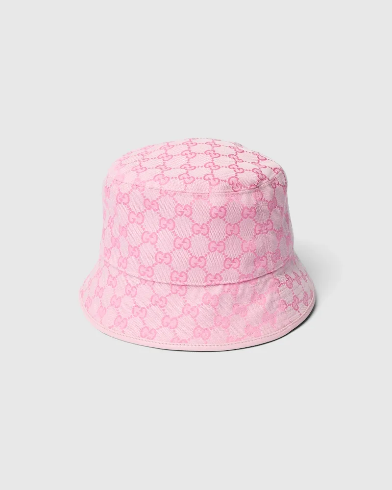 Gucci Fischerhut aus GG Baumwoll-Canvas Pink