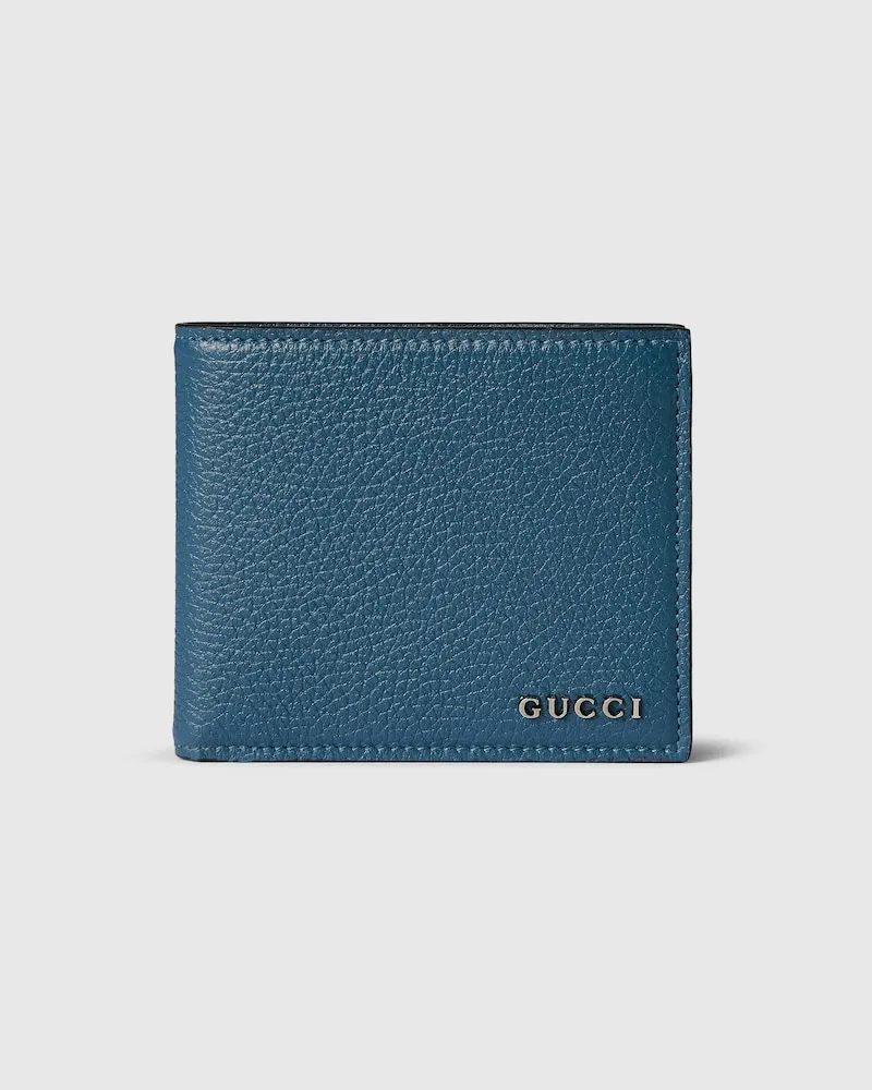 Gucci Faltbrieftasche Mit Logo Blau