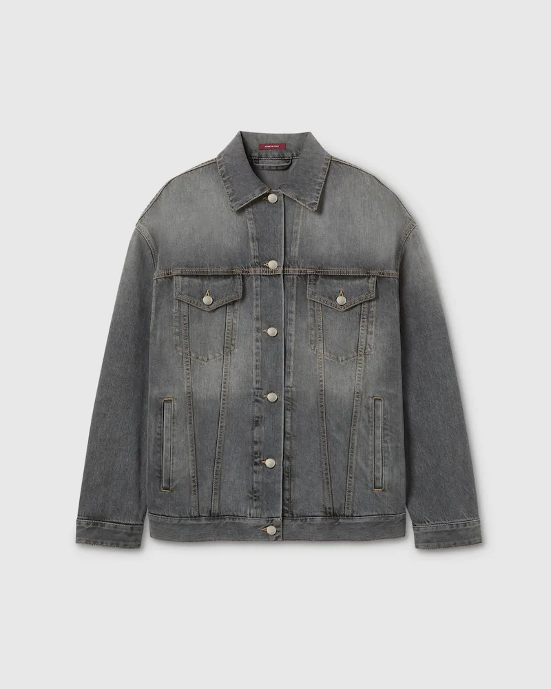 Gucci Jacke aus Baumwolldenim, Größe Grau