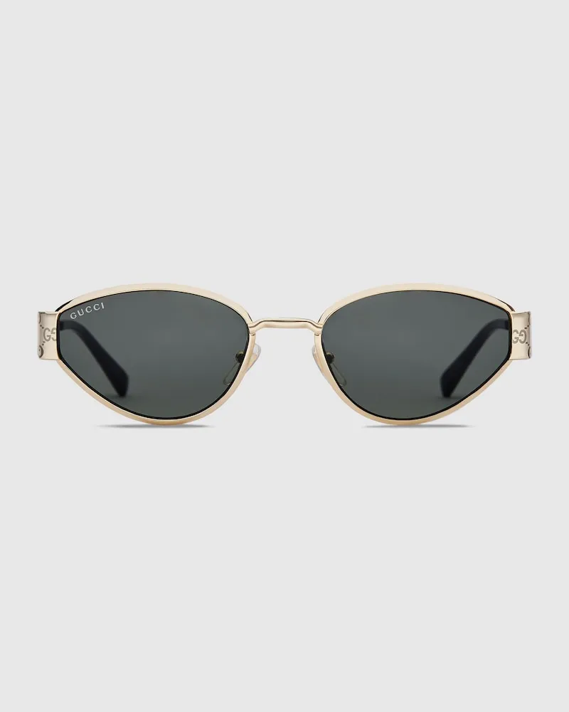 Gucci Sonnenbrille Mit Geometrischem Rahmen Gold