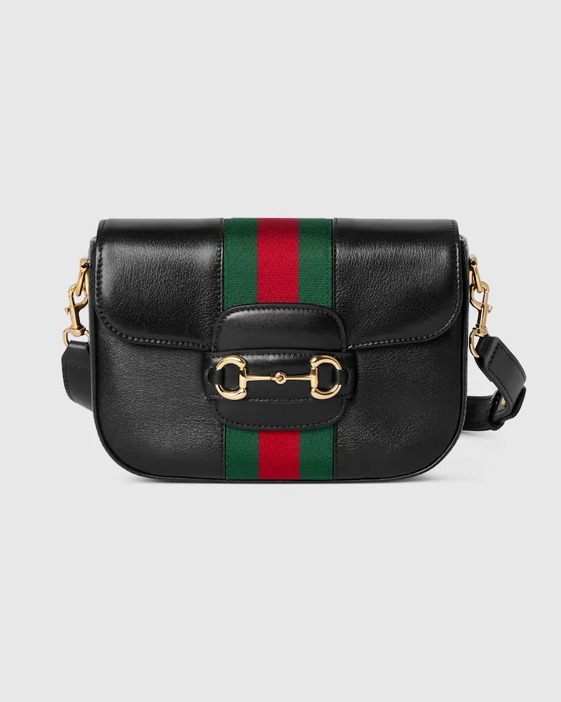 Gucci Kleine Horsebit 1955 Schultertasche Schwarz