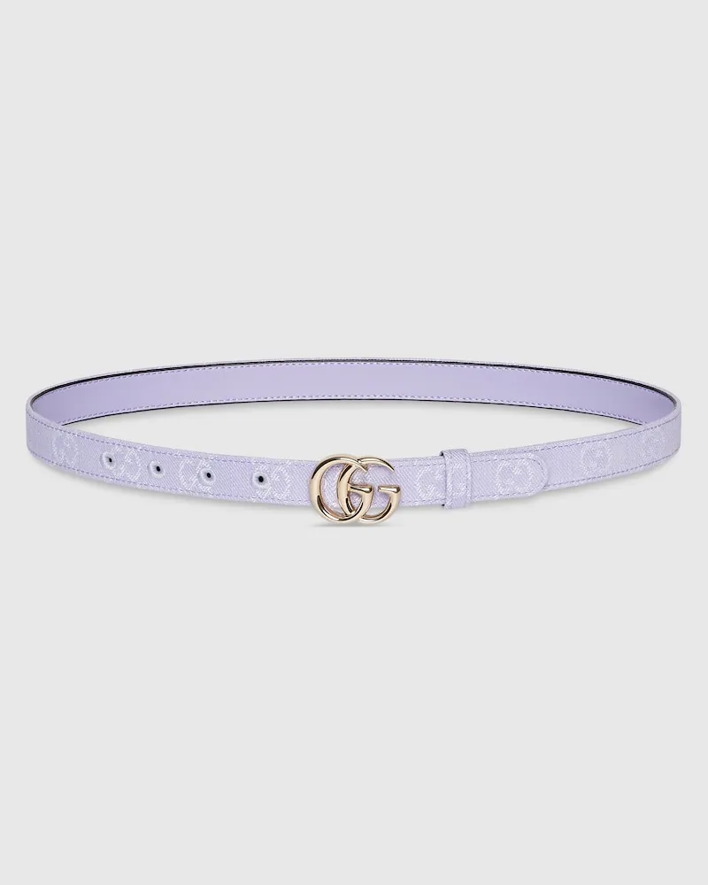 Gucci Schmaler GG Marmont Gürtel, Größe 95 Violett