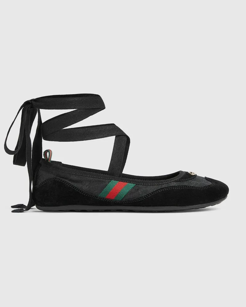 Gucci Shift Damenballerina, Größe Schwarz