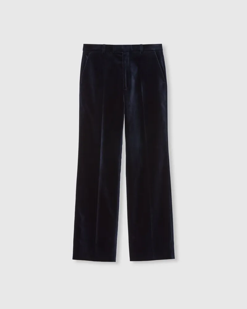 Gucci Hose aus Stretch-Baumwollsamt, Größe Blau