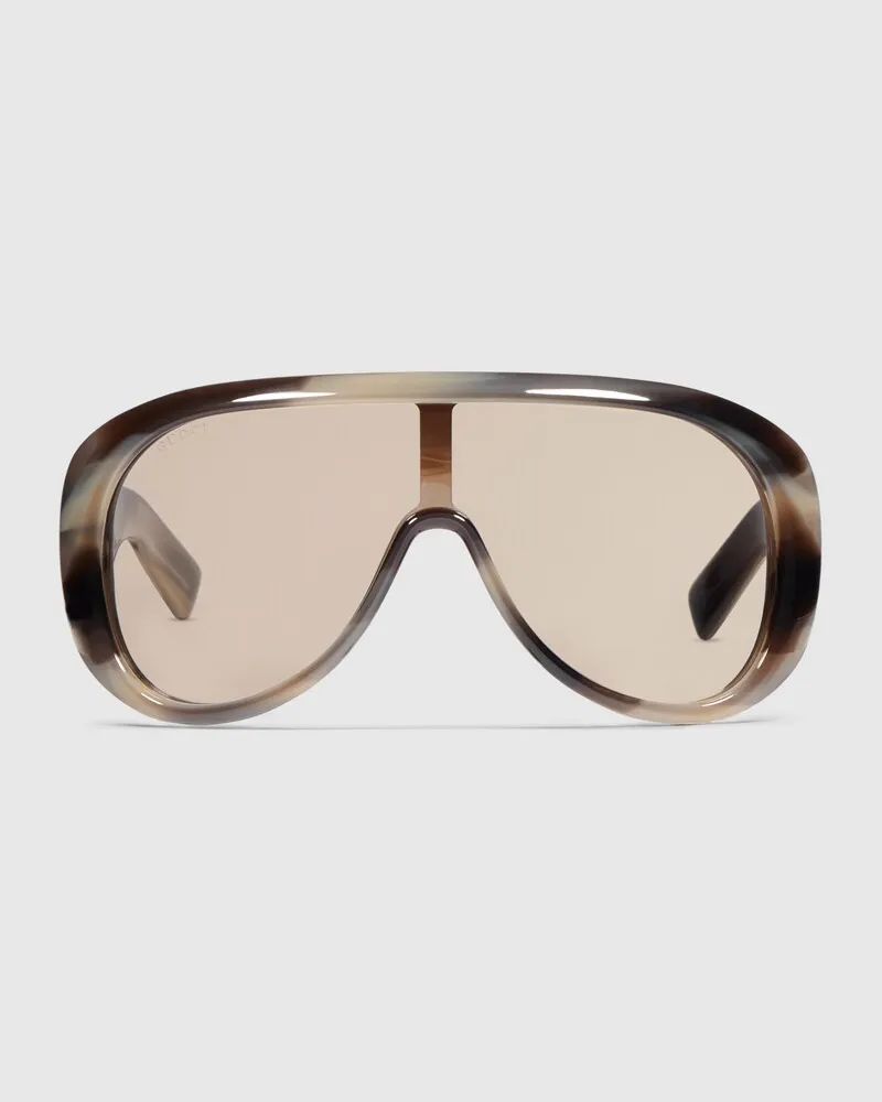 Gucci Sonnenbrille Mit Rechteckigem Rahmen Braun