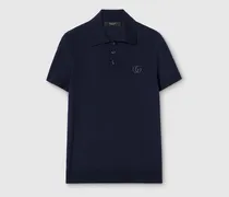 Poloshirt aus Wollstrick Mit Stickerei, Größe