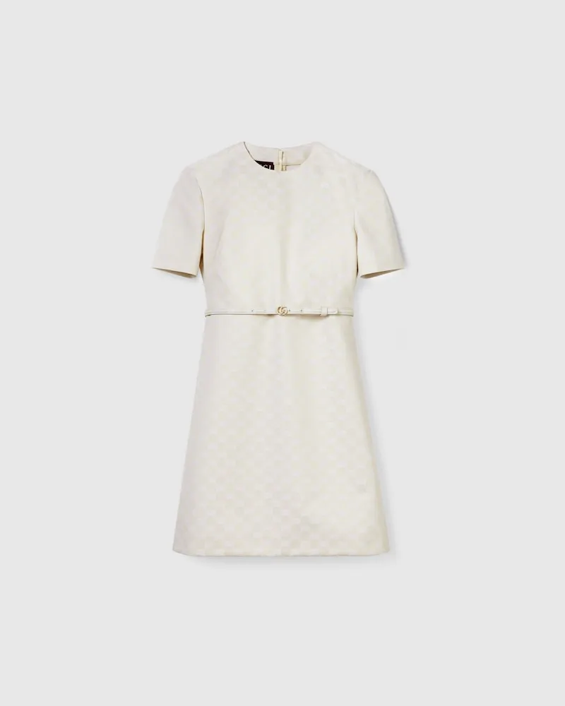 Gucci Kleid aus GG Baumwollgabardine, Größe Beige