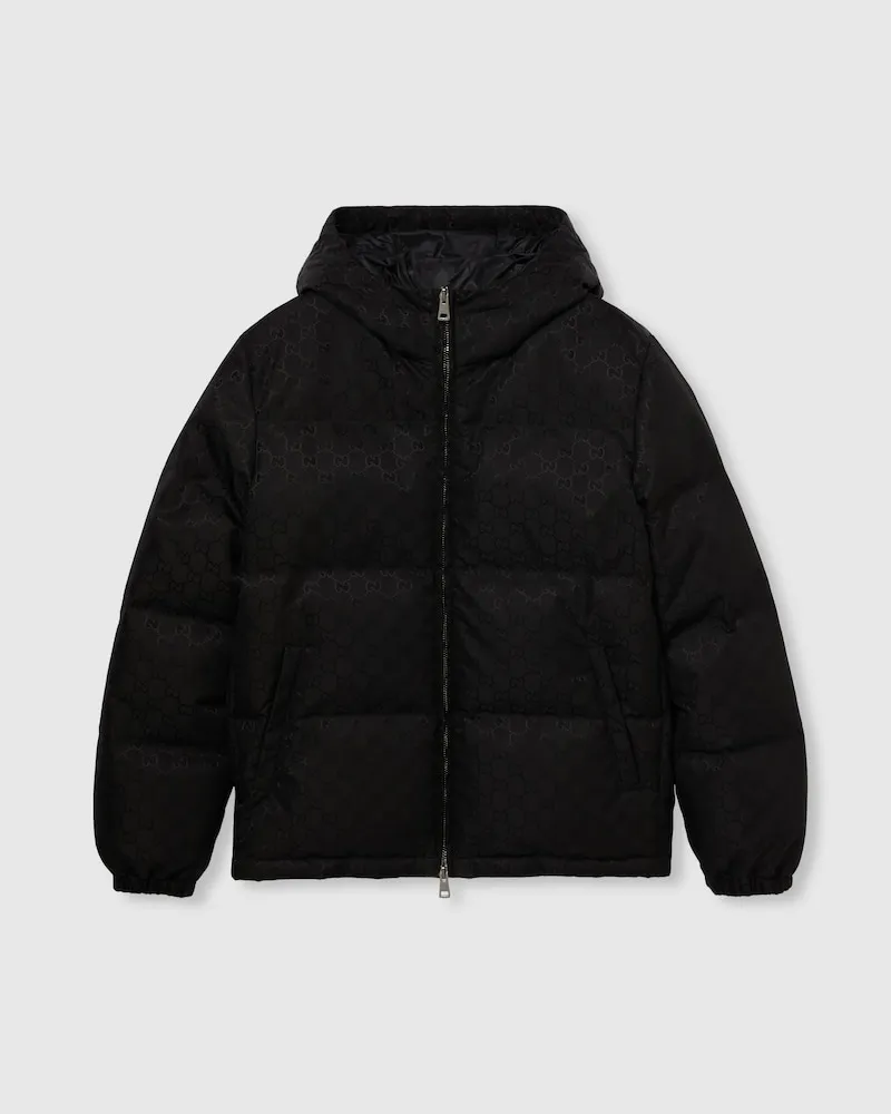 Gucci Daunenjacke aus GG Nyloncanvas, Größe Schwarz