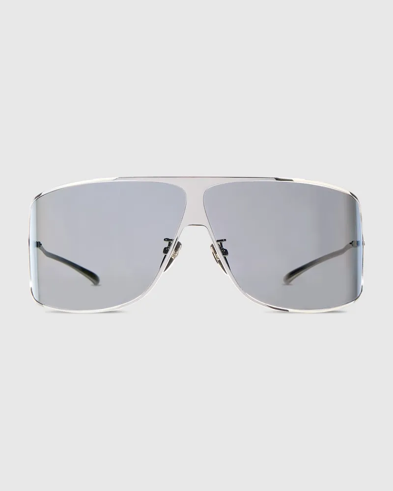 Gucci Sonnenbrille In Maskenform Silver