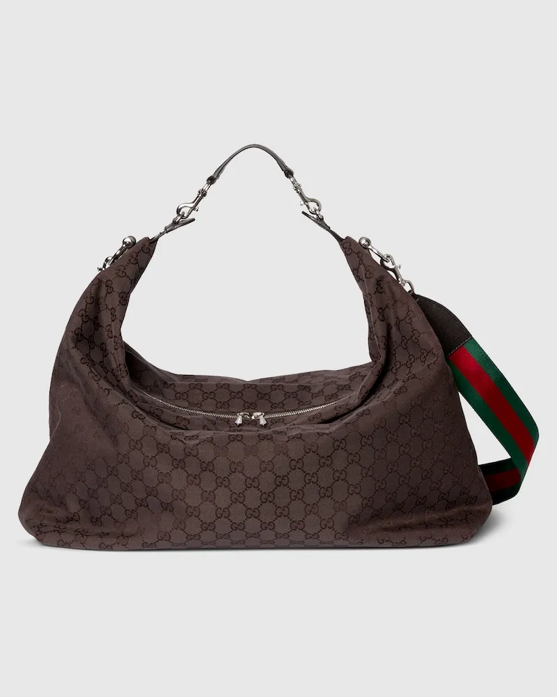 Gucci Große Brera Umhängetasche Braun