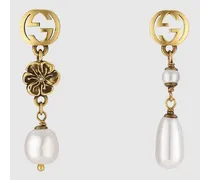 Interlocking Ohrringe Mit Blume Und Perlen