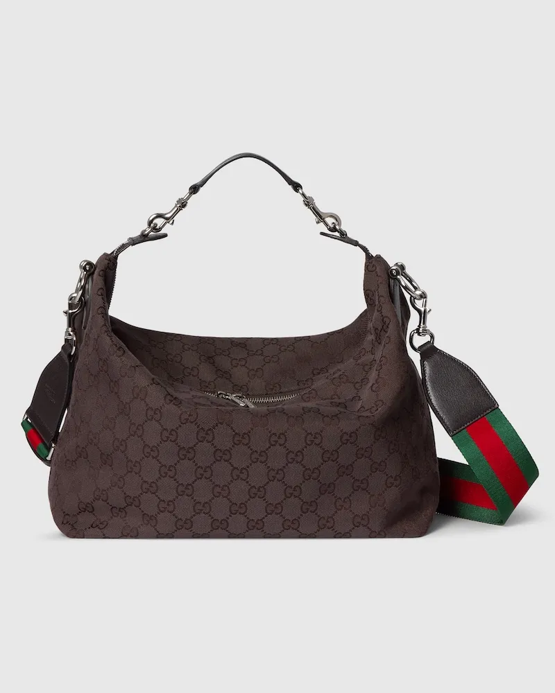Gucci Mittelgroße Brera Umhängetasche Braun