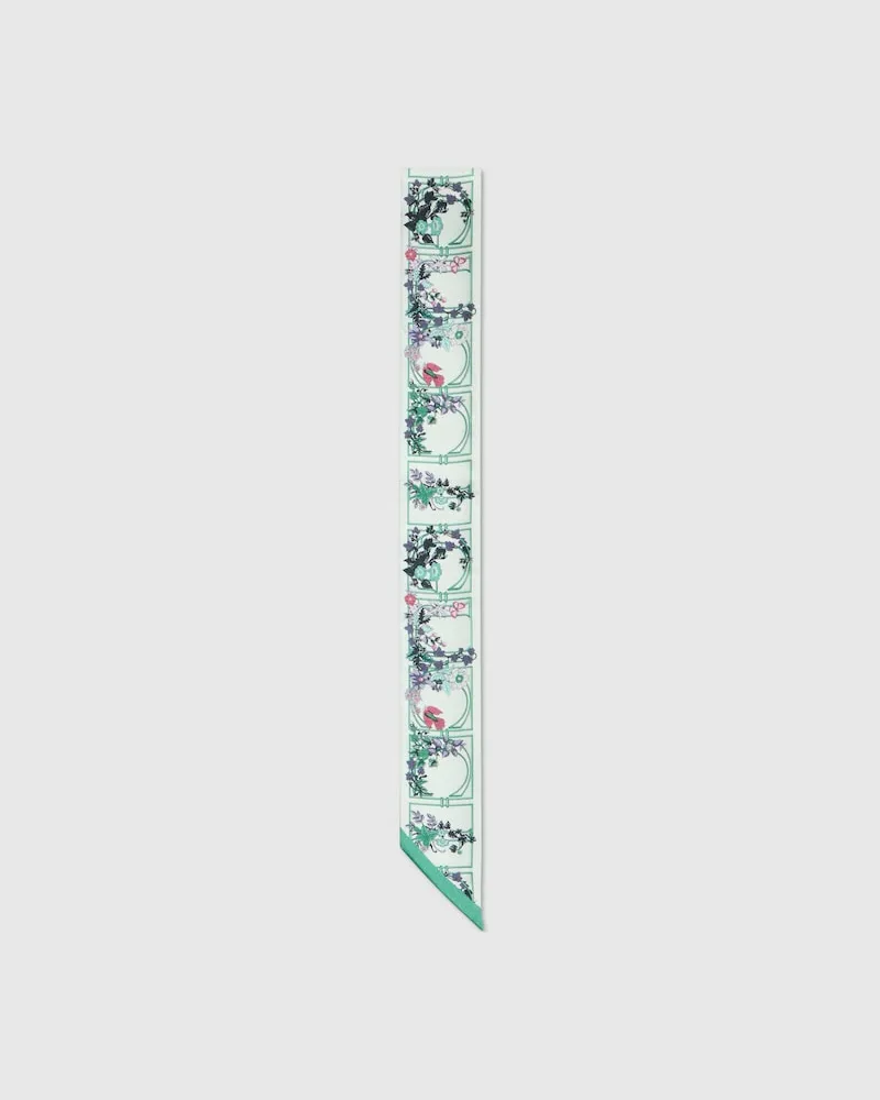 Gucci Band aus Seidentwill mit Print Grün