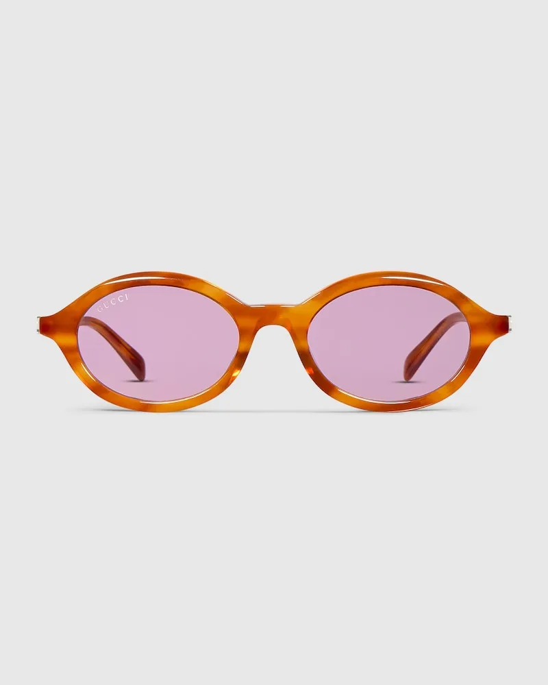 Gucci Sonnenbrille Mit Rundem Rahmen Violett