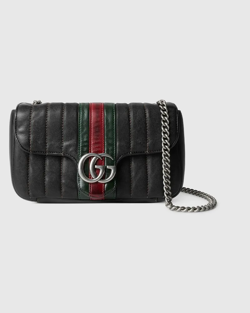 Gucci Jetset GG Marmont Kleine Schultertasche Schwarz